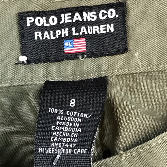Polo Jeans Company Ralph Lauren Women’s Vintage Olive Green Pants Size 8 - Picture 10 of 11